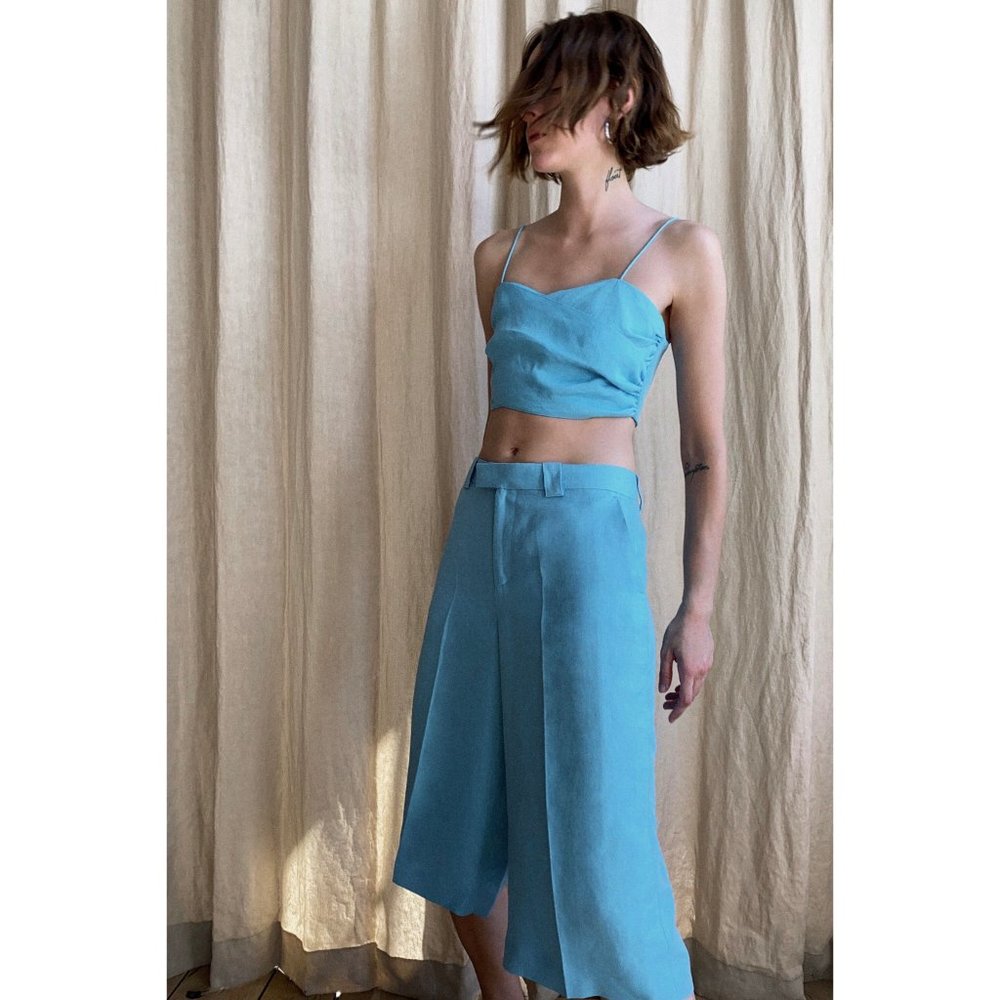 Zara XS Ruched Top with Straps